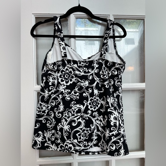 Lands' End Floral Paisley Tankini Swim Top Underwire Women’s Size 12DD - Picture 6 of 10